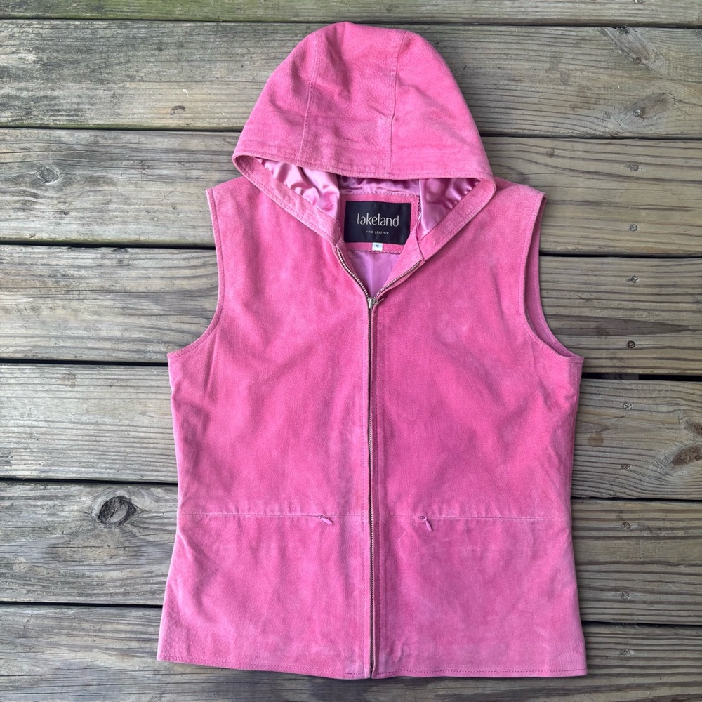 Lakeland Pink Leather Vest